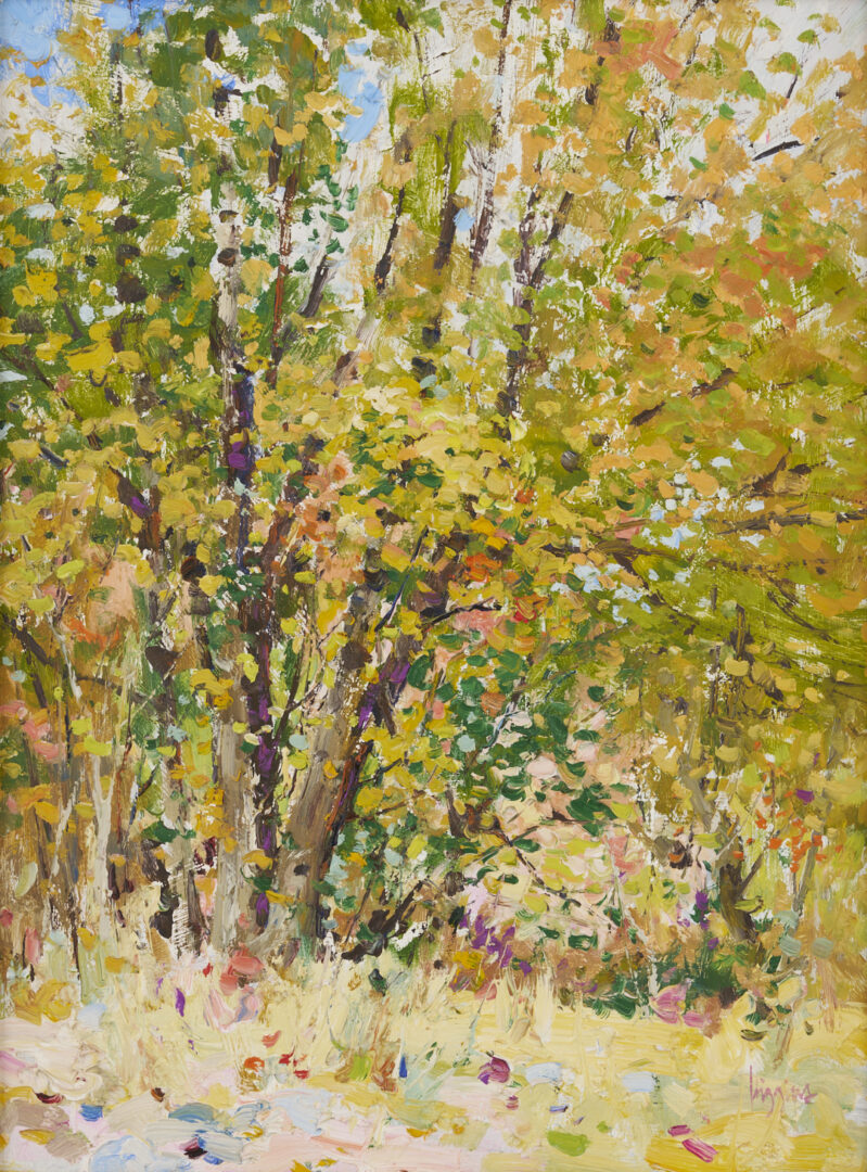 Lot 1132: 2 Doug Higgins Landscape Oil Paintings, Fall & Winter Landscapes