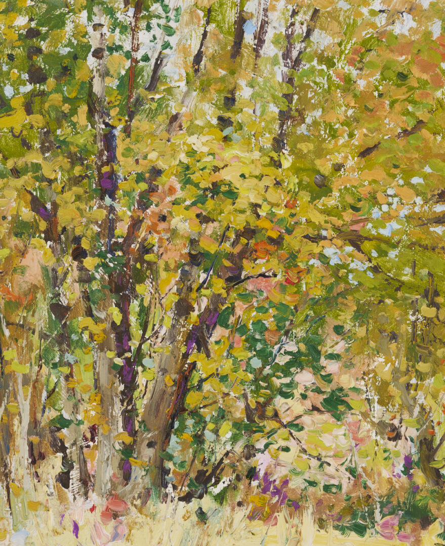 Lot 1132: 2 Doug Higgins Landscape Oil Paintings, Fall & Winter Landscapes