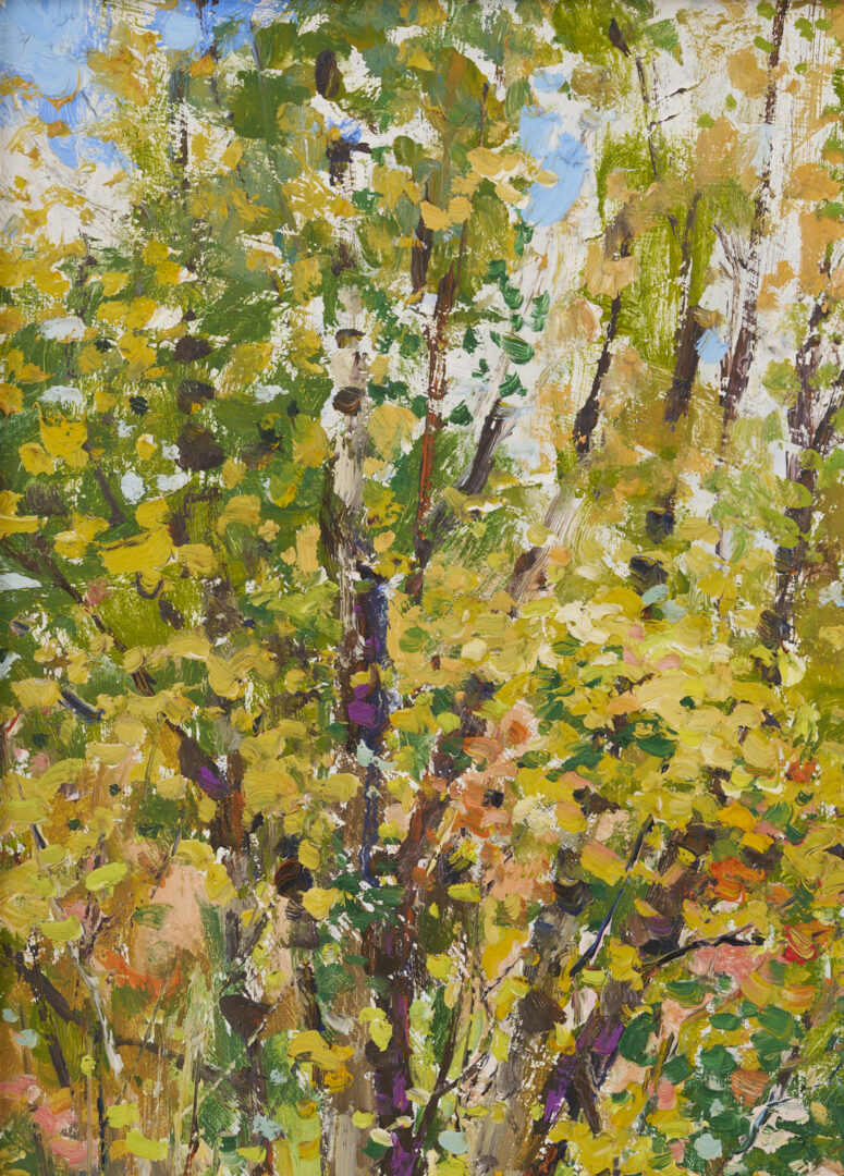 Lot 1132: 2 Doug Higgins Landscape Oil Paintings, Fall & Winter Landscapes