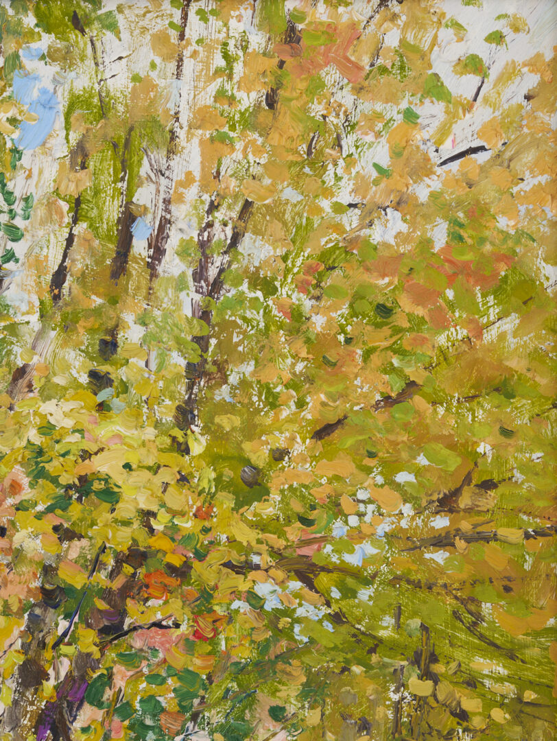 Lot 1132: 2 Doug Higgins Landscape Oil Paintings, Fall & Winter Landscapes