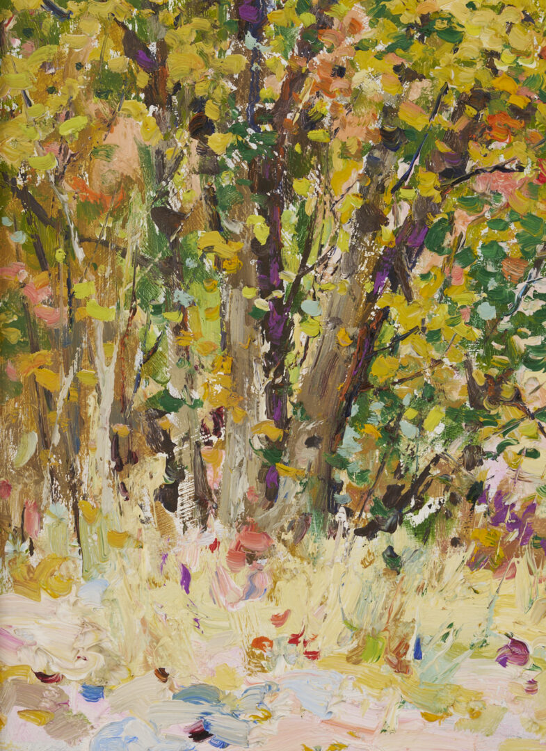 Lot 1132: 2 Doug Higgins Landscape Oil Paintings, Fall & Winter Landscapes