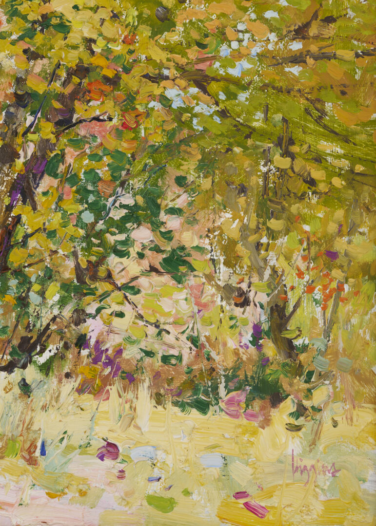 Lot 1132: 2 Doug Higgins Landscape Oil Paintings, Fall & Winter Landscapes