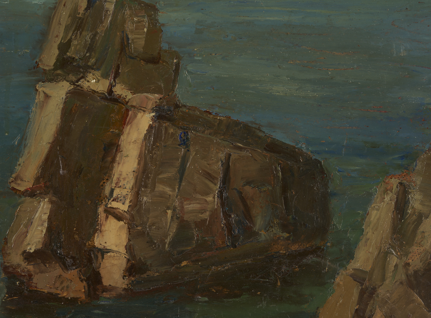 Lot 1135: Constantin Westchiloff O/B Coastal Landscape Painting