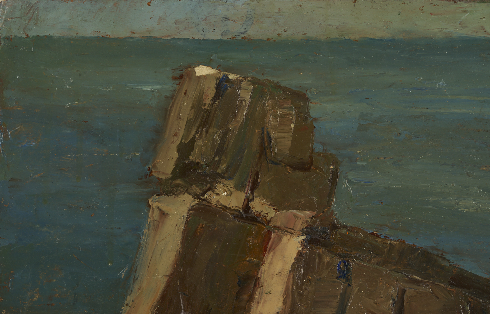 Lot 1135: Constantin Westchiloff O/B Coastal Landscape Painting
