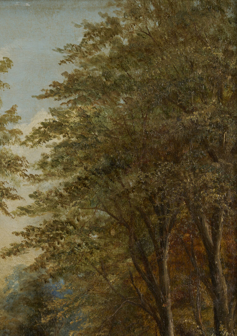 Lot 1136: American School 19th C. O/C Forest Landscape