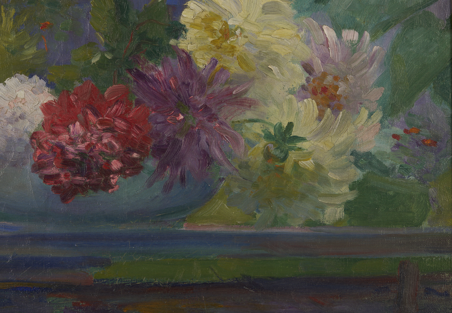 Lot 1137: Richard Busebaum Floral Still Life O/C