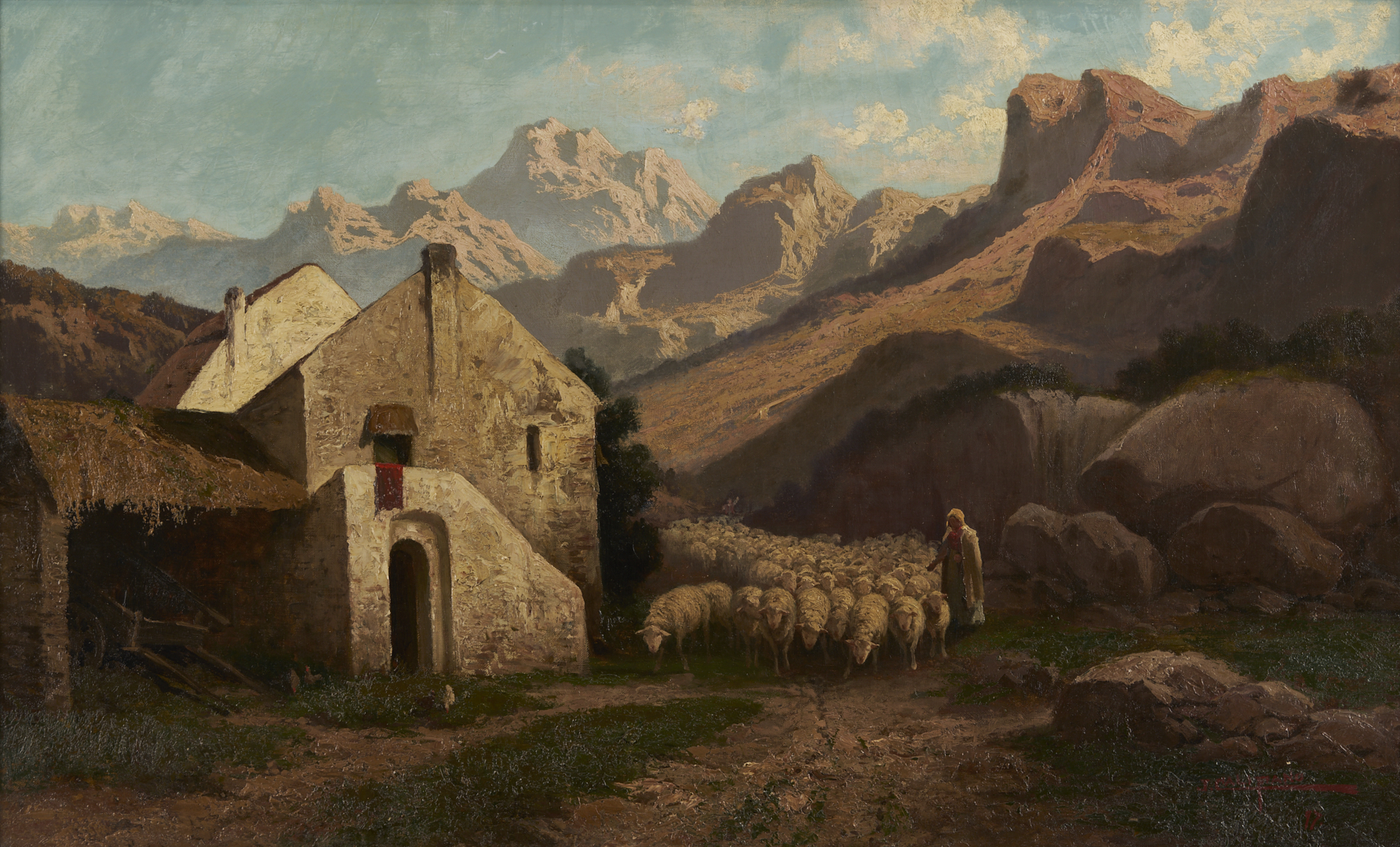 Lot 1138: J. Califano O/C Landscape Painting