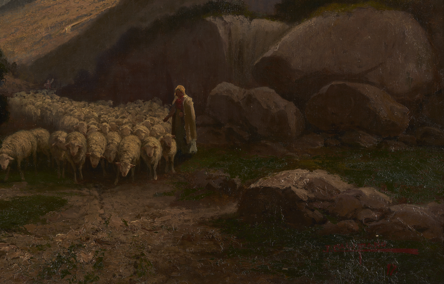 Lot 1138: J. Califano O/C Landscape Painting