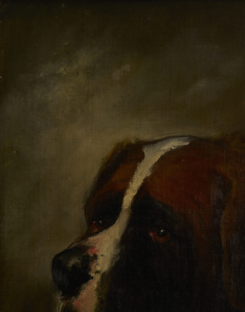 Lot 1139: Painting of a St. Bernard, poss. John P. Benson