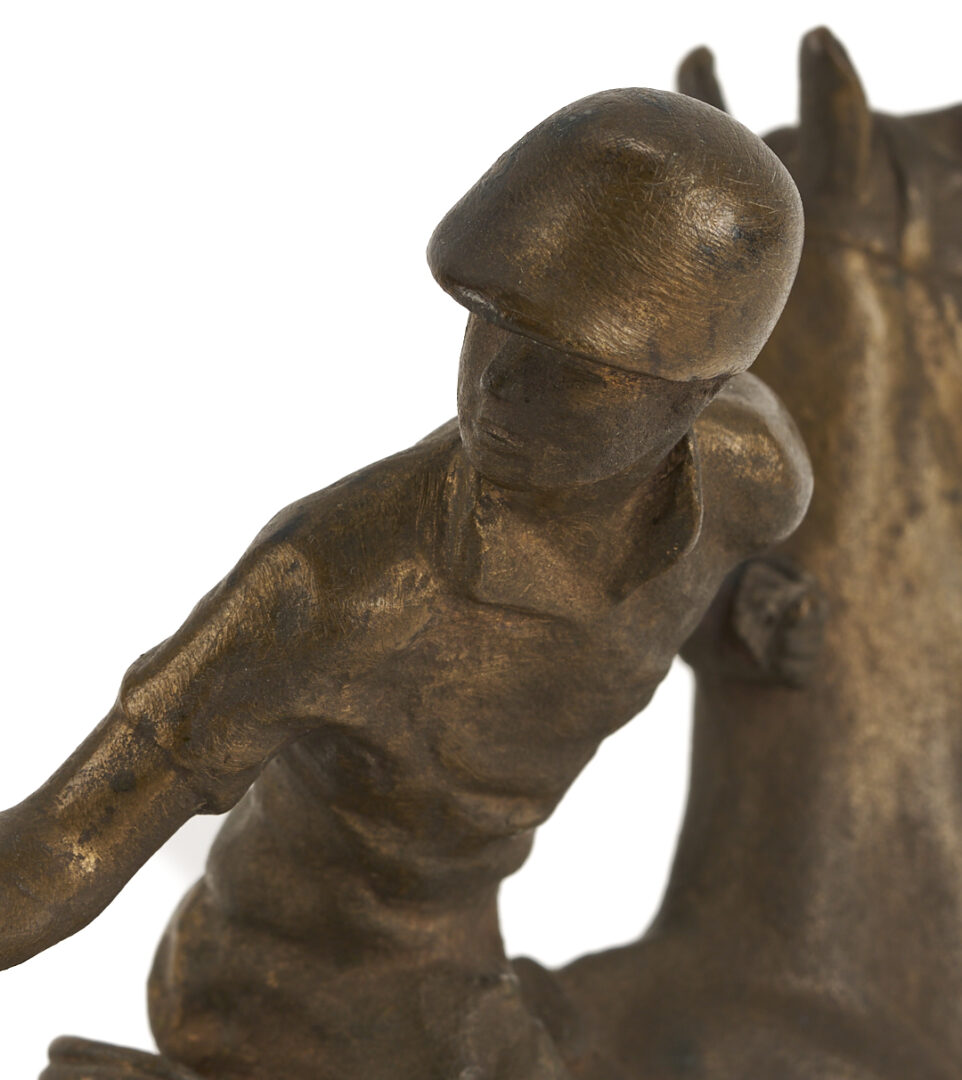 Lot 1144: Carroll Bassett Bronze Sculpture, Polo Player, 1929