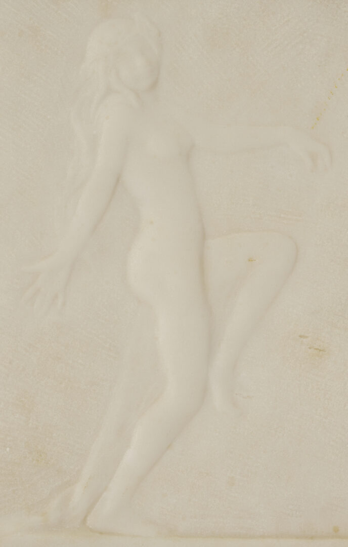 Lot 1146: Lindsey Morris Sterling Bas Relief Marble Plaque, Exhibited