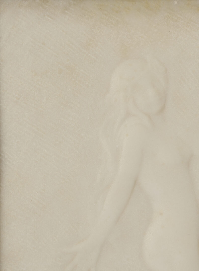 Lot 1146: Lindsey Morris Sterling Bas Relief Marble Plaque, Exhibited