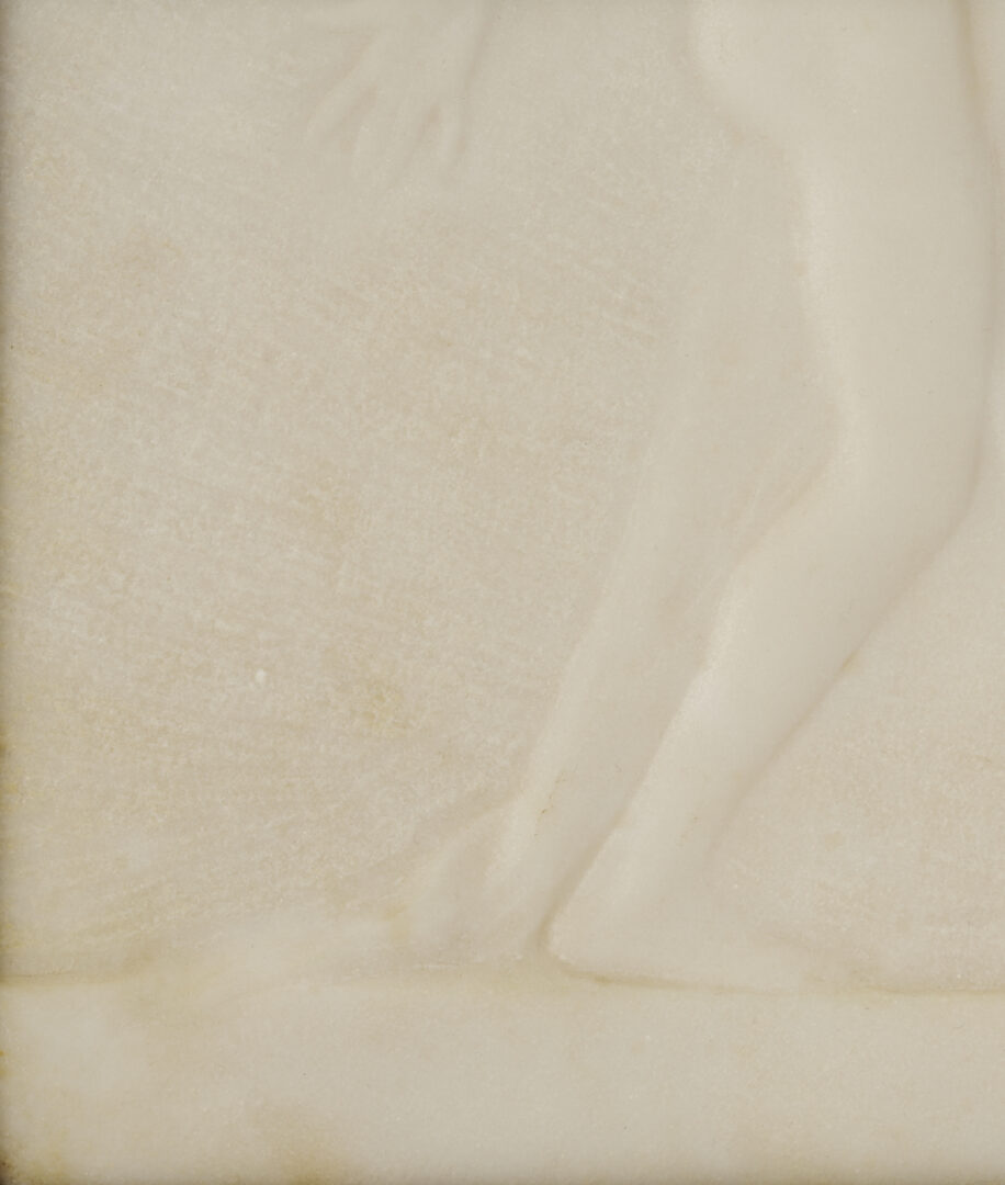 Lot 1146: Lindsey Morris Sterling Bas Relief Marble Plaque, Exhibited