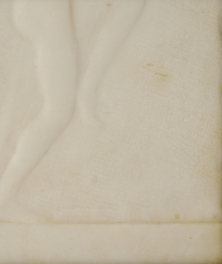 Lot 1146: Lindsey Morris Sterling Bas Relief Marble Plaque, Exhibited