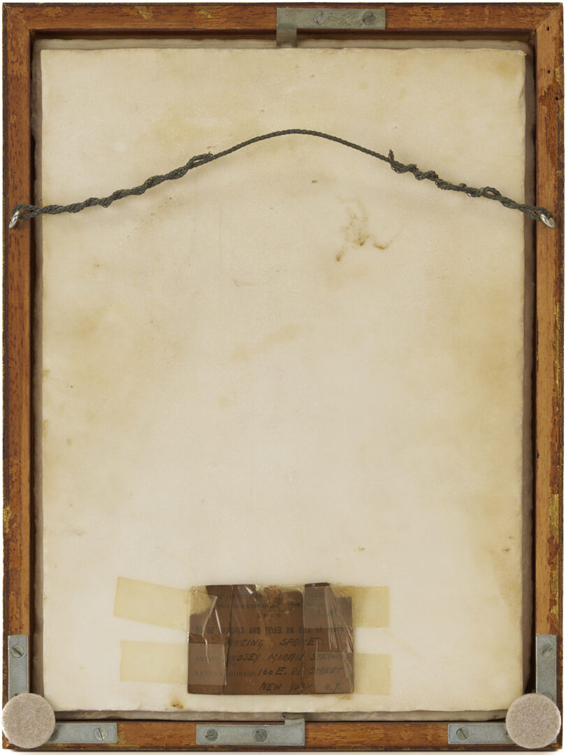 Lot 1146: Lindsey Morris Sterling Bas Relief Marble Plaque, Exhibited
