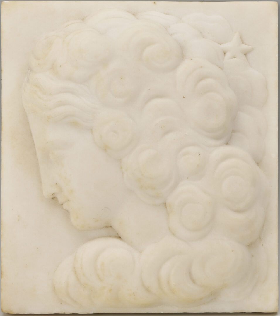 Lot 1147: Carrera Marble Plaque, Profile of a Lady