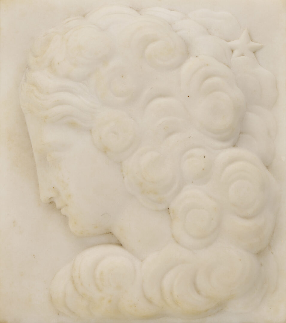 Lot 1147: Carrera Marble Plaque, Profile of a Lady