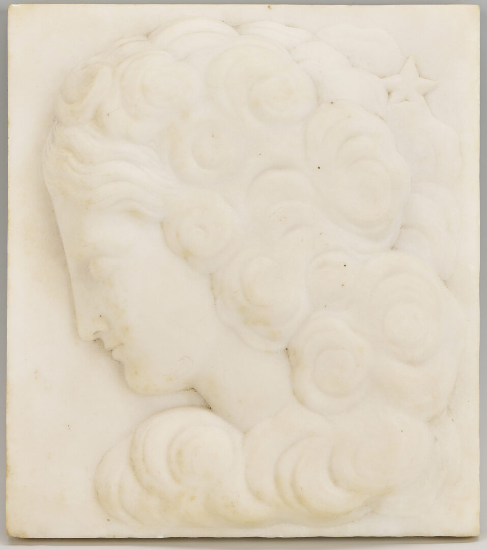 Lot 1147: Carrera Marble Plaque, Profile of a Lady