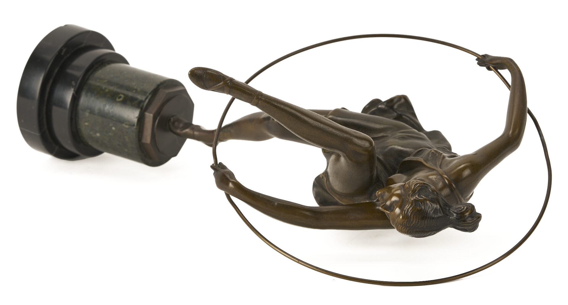 Lot 1150: Bruno Zach Bronze Sculpture, Dancer with Hoop