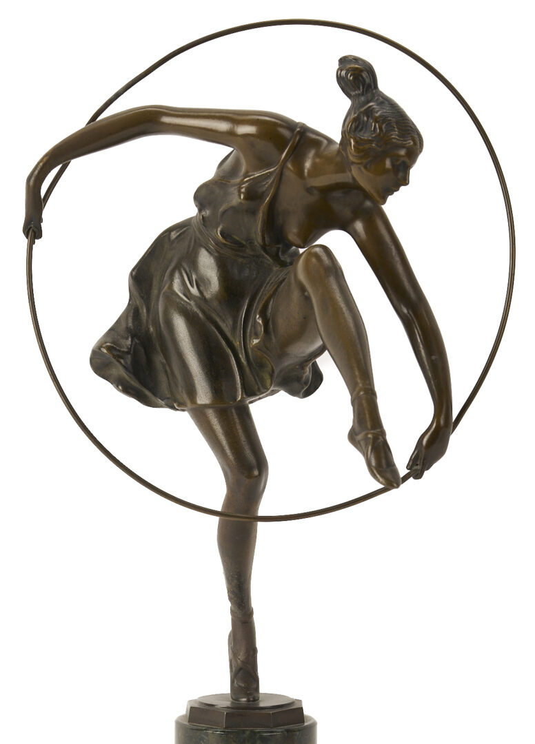 Lot 1150: Bruno Zach Bronze Sculpture, Dancer with Hoop