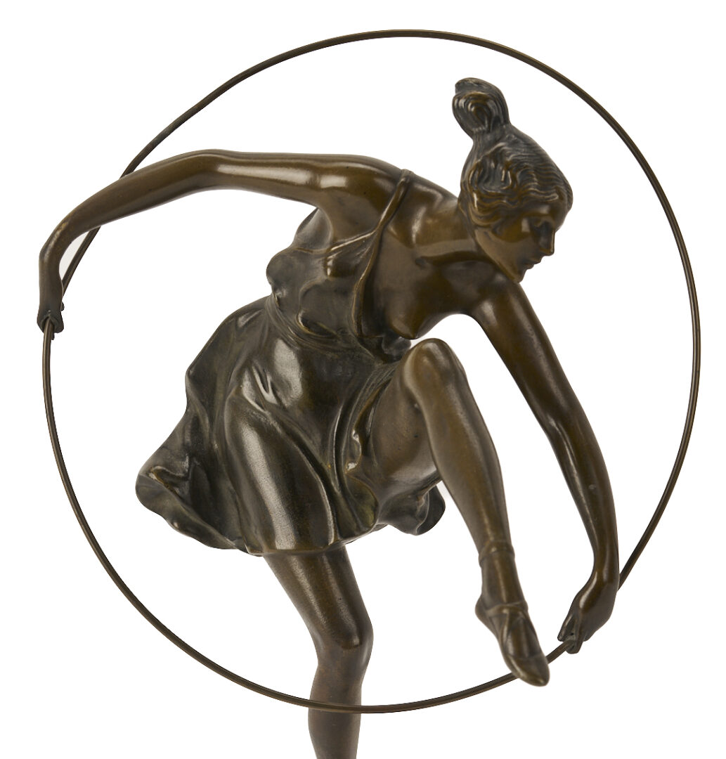 Lot 1150: Bruno Zach Bronze Sculpture, Dancer with Hoop
