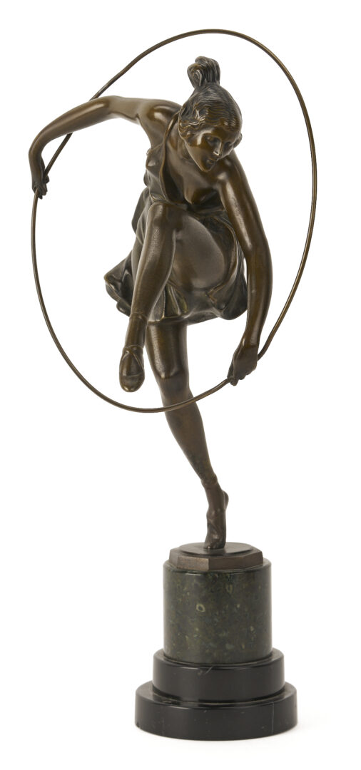 Lot 1150: Bruno Zach Bronze Sculpture, Dancer with Hoop