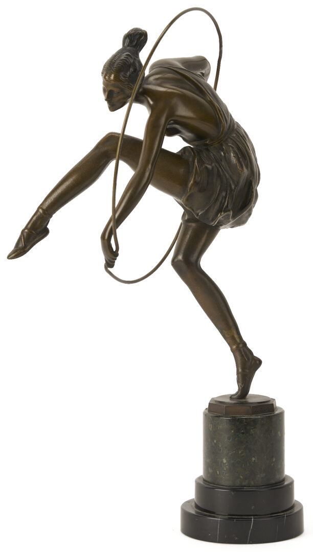 Lot 1150: Bruno Zach Bronze Sculpture, Dancer with Hoop