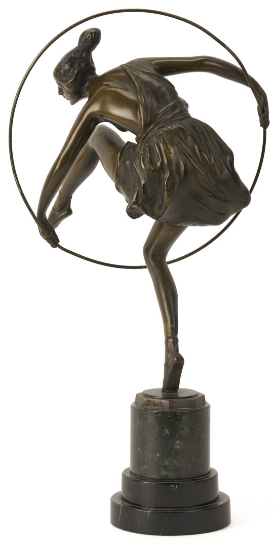 Lot 1150: Bruno Zach Bronze Sculpture, Dancer with Hoop