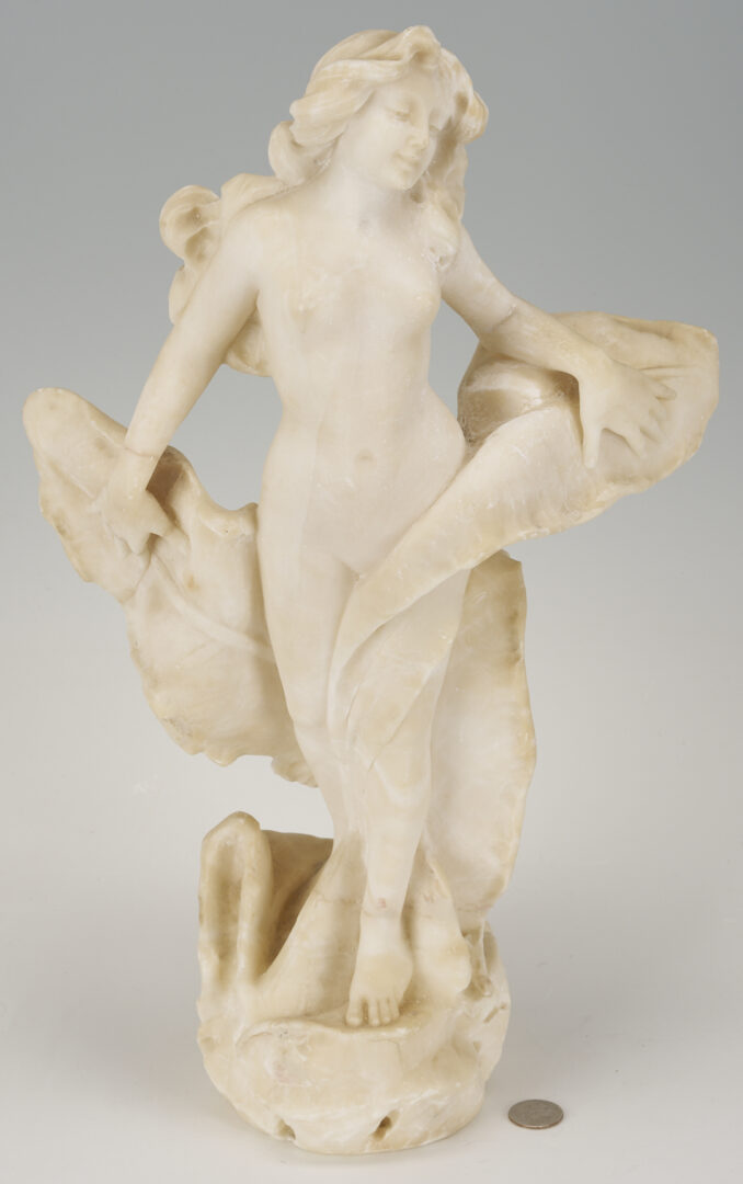 Lot 1153: Giovanni P. Cipriani Alabaster Nymph