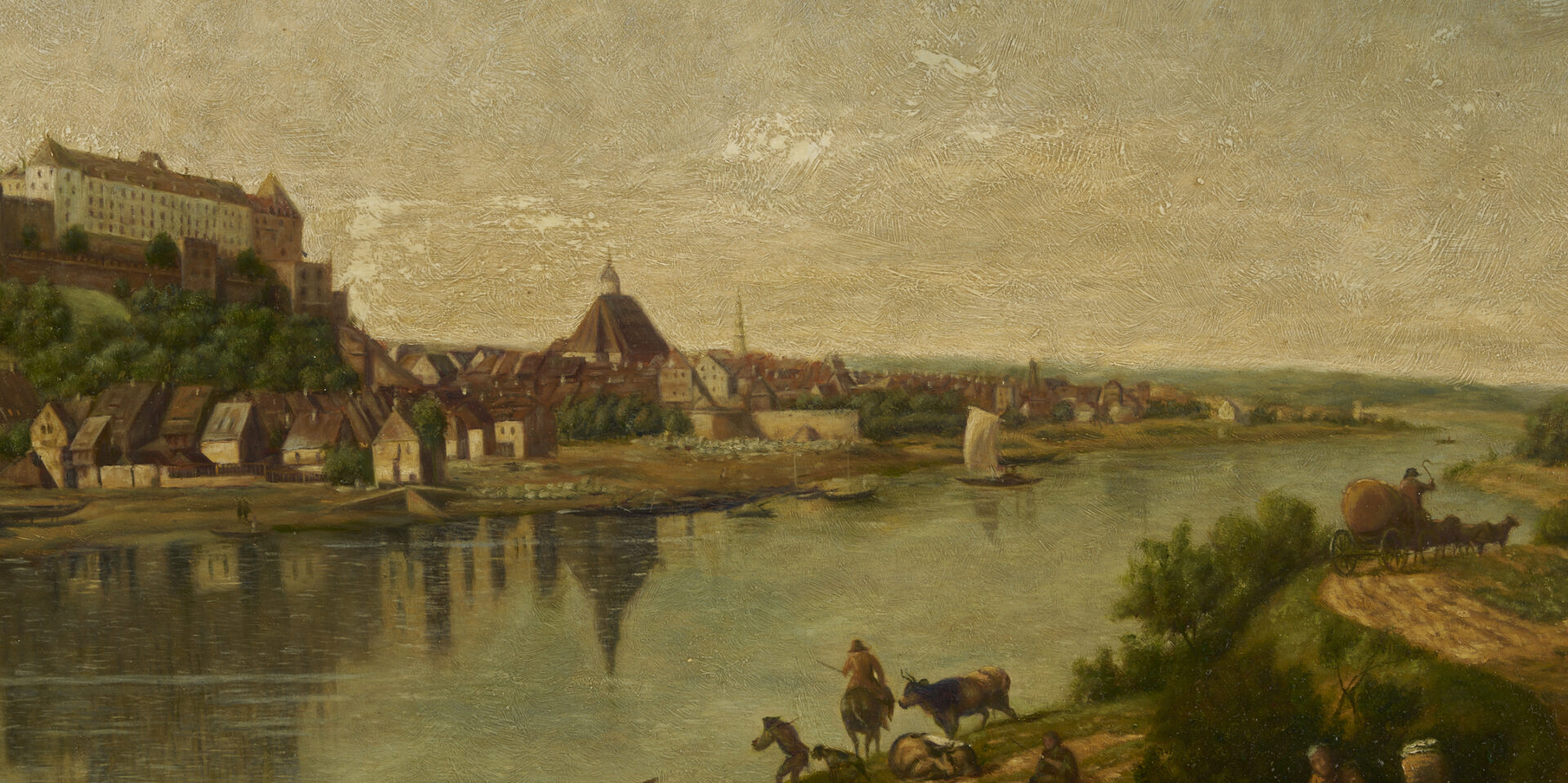 Lot 1154: 3 European Grand Tour Paintings, Stevens, Ritchie, & Bellotto