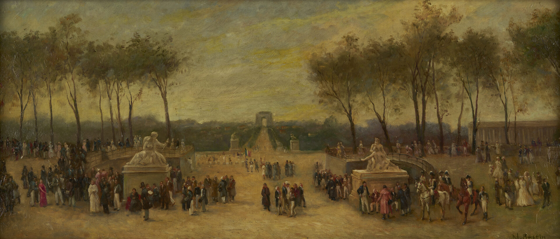 Lot 1154: 3 European Grand Tour Paintings, Stevens, Ritchie, & Bellotto
