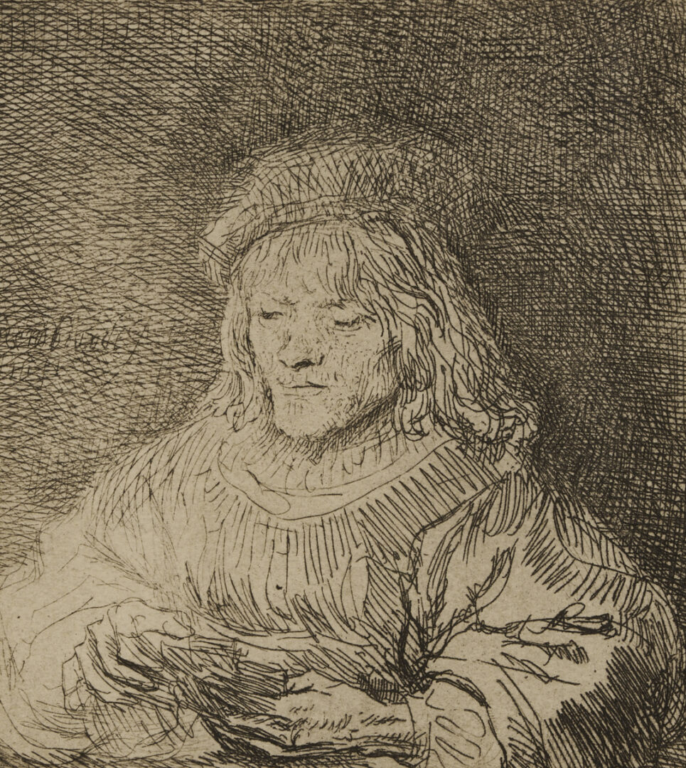 Lot 1159: Rembrandt Millenium Edition Etching, The Card Player