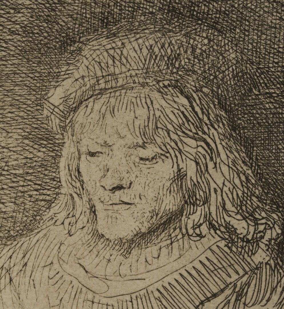 Lot 1159: Rembrandt Millenium Edition Etching, The Card Player