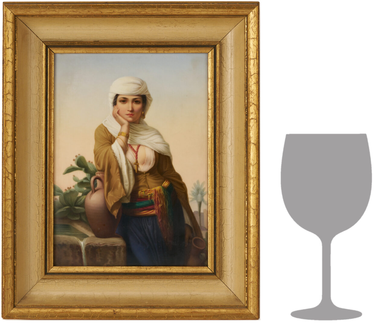 Lot 115: KPM Porcelain Plaque, Rebecca at the Well after Vernet-Lecomte