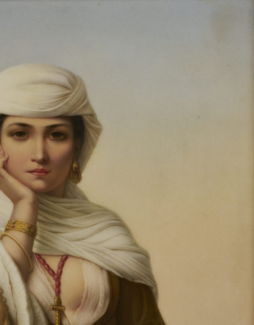 Lot 115: KPM Porcelain Plaque, Rebecca at the Well after Vernet-Lecomte