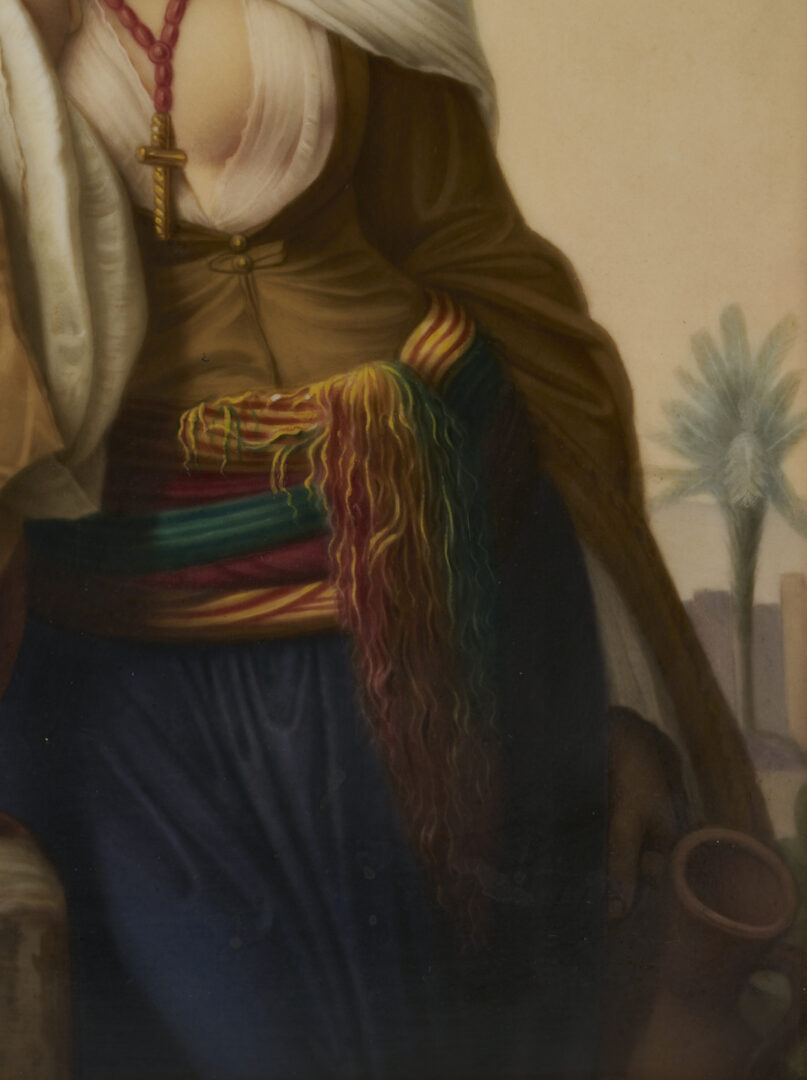 Lot 115: KPM Porcelain Plaque, Rebecca at the Well after Vernet-Lecomte