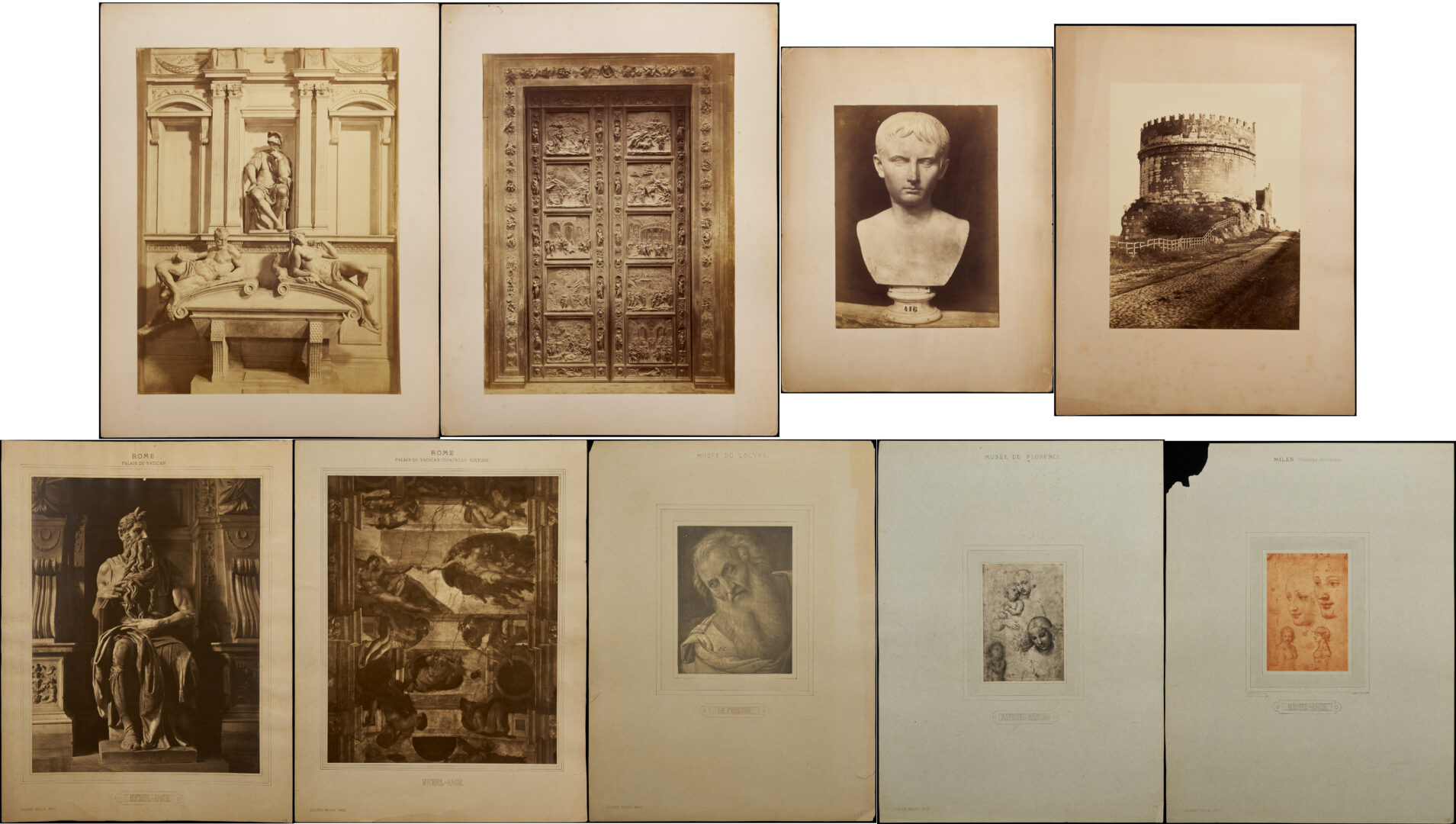 Lot 1160: 9 Early Photographs w/ Italian Subjects Incl. Fratelli Alinari & Adolphe Braun