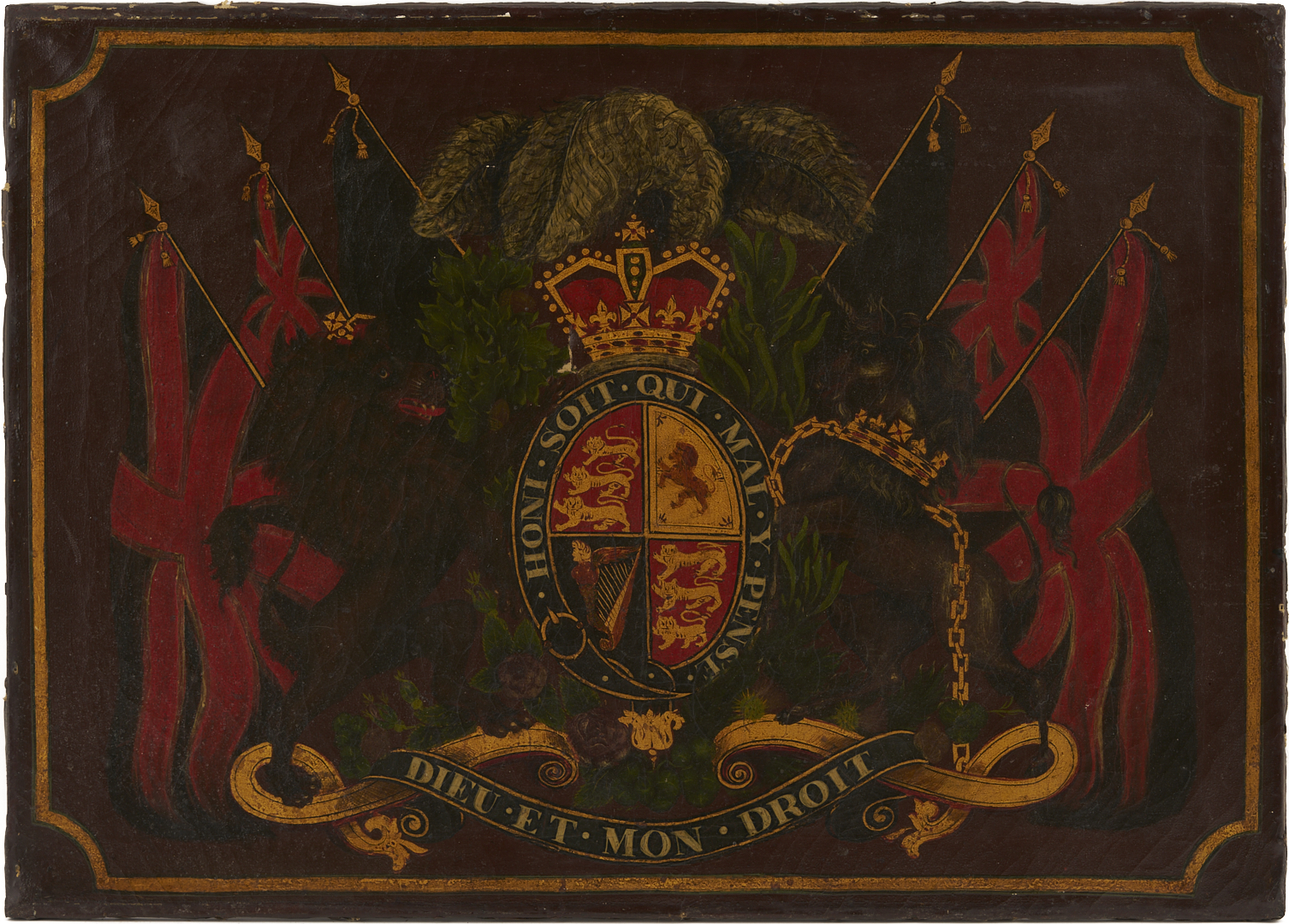 Lot 1161: 19th Century English Coat of Arms Painting