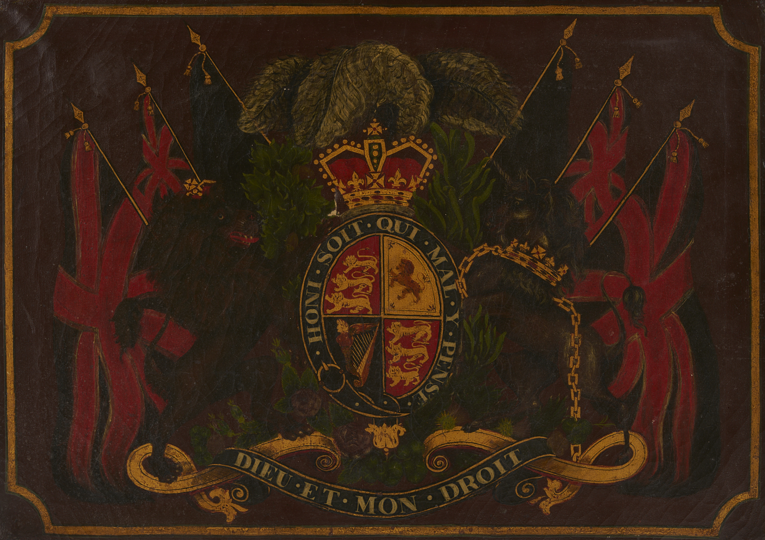 Lot 1161: 19th Century English Coat of Arms Painting
