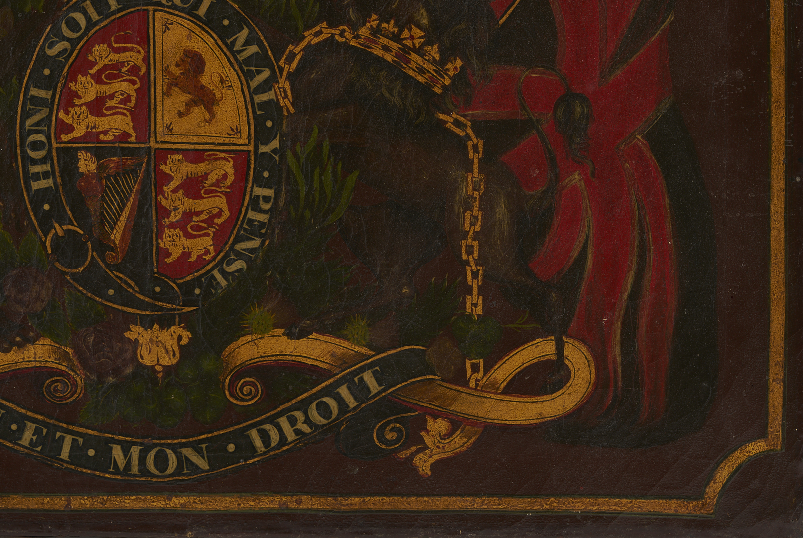 Lot 1161: 19th Century English Coat of Arms Painting