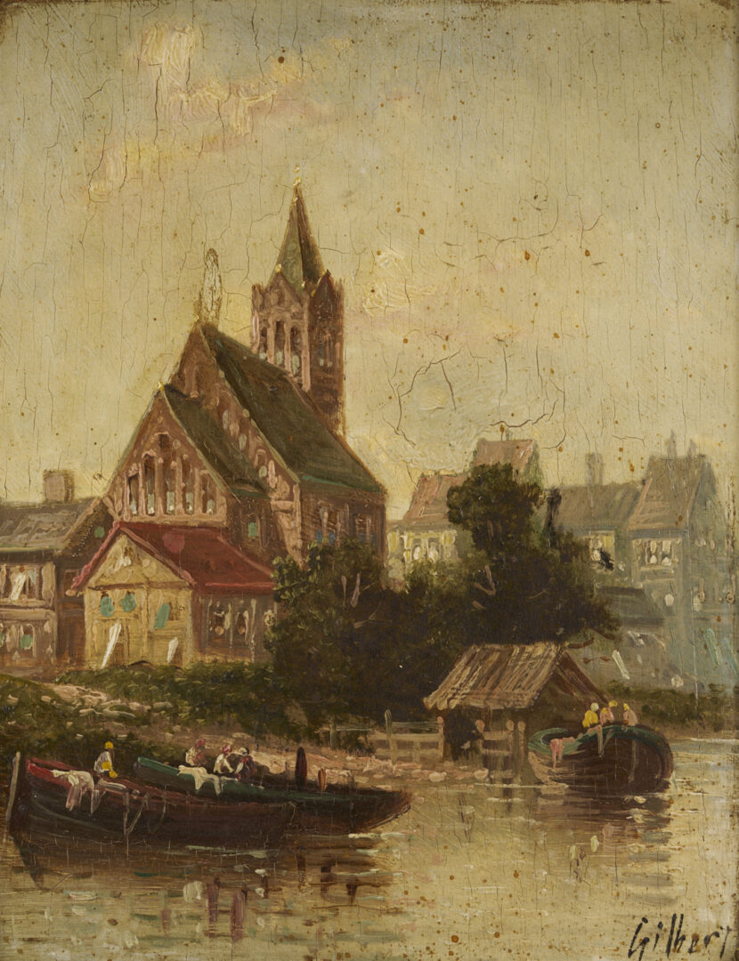 Lot 1164: Pair F. Gilbert (Karl Kaufmann) Continental Landscapes