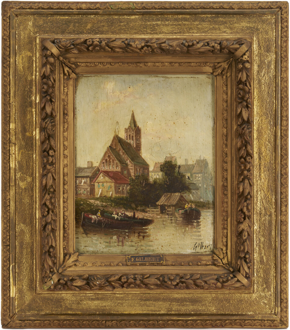 Lot 1164: Pair F. Gilbert (Karl Kaufmann) Continental Landscapes