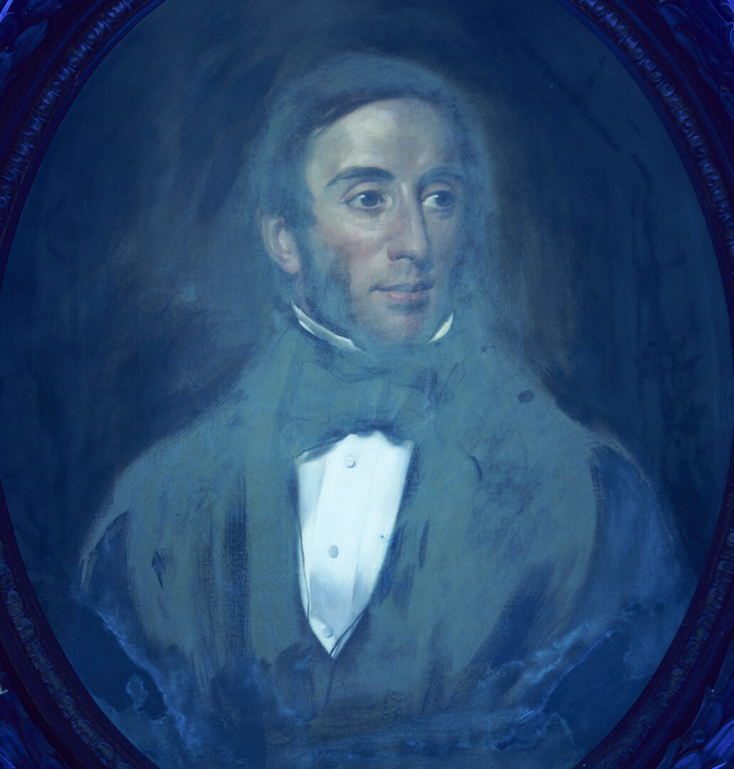 Lot 1168: 19th C. Oval Oil Portrait of a Gentleman