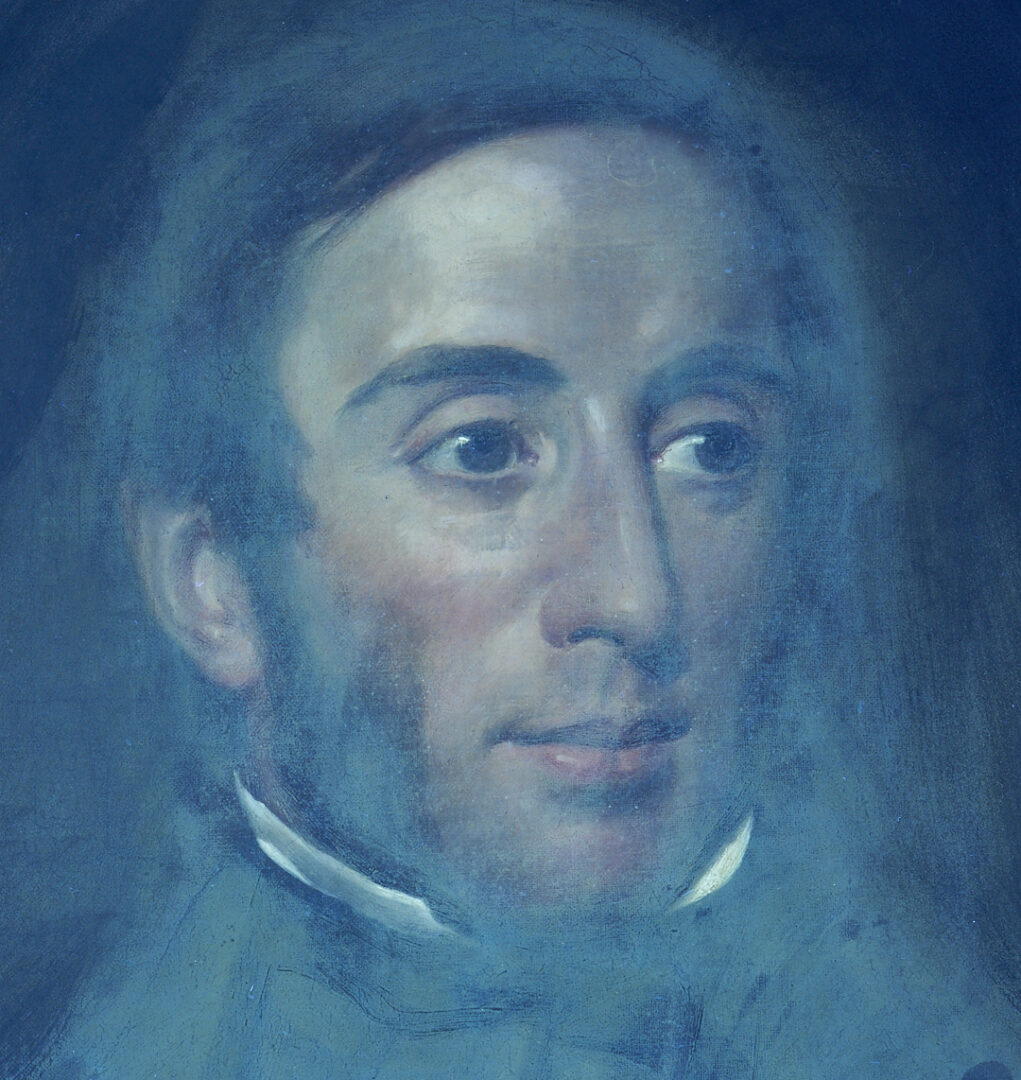 Lot 1168: 19th C. Oval Oil Portrait of a Gentleman