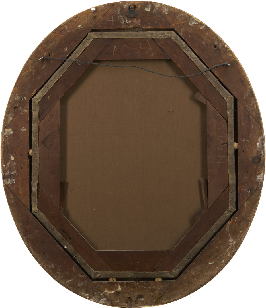 Lot 1168: 19th C. Oval Oil Portrait of a Gentleman