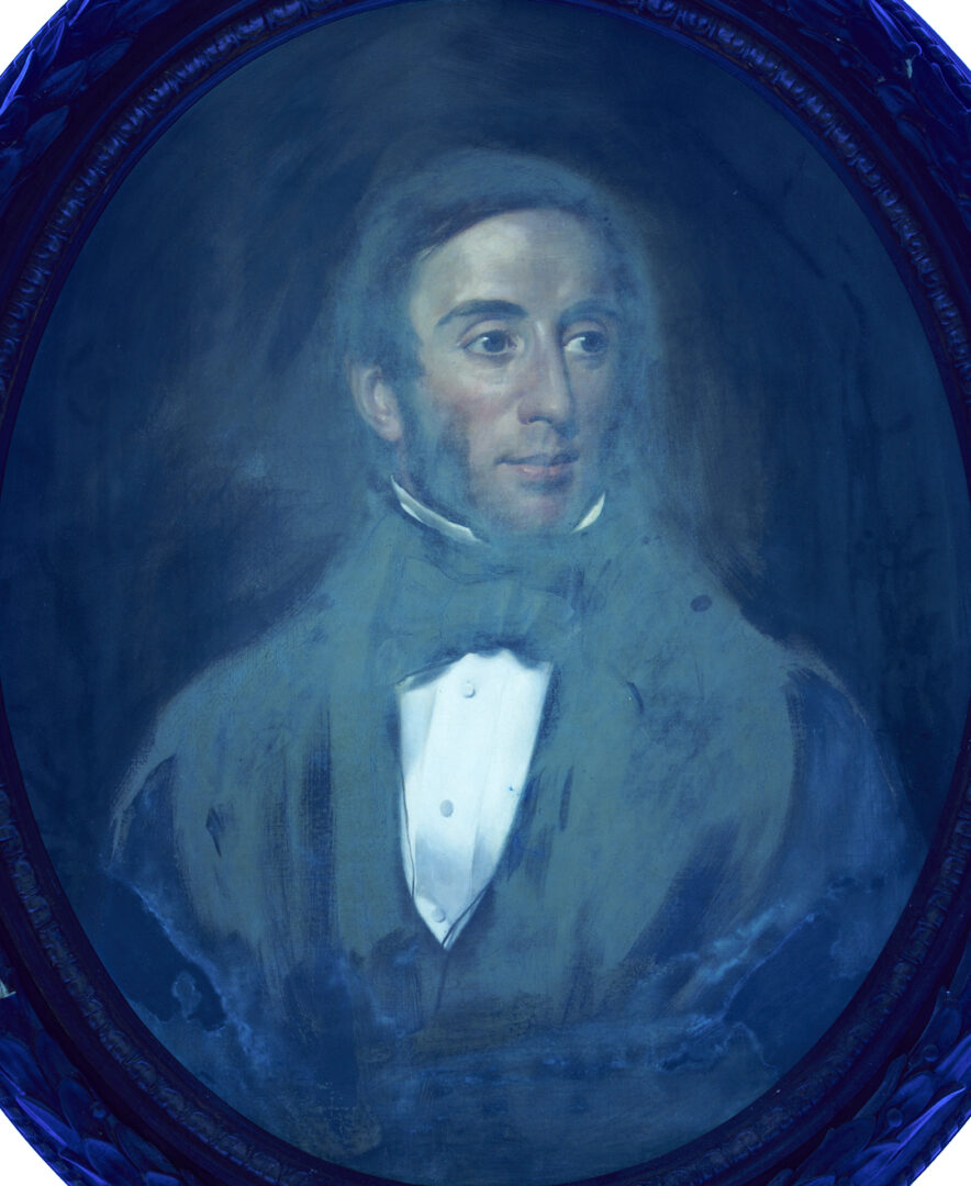 Lot 1168: 19th C. Oval Oil Portrait of a Gentleman