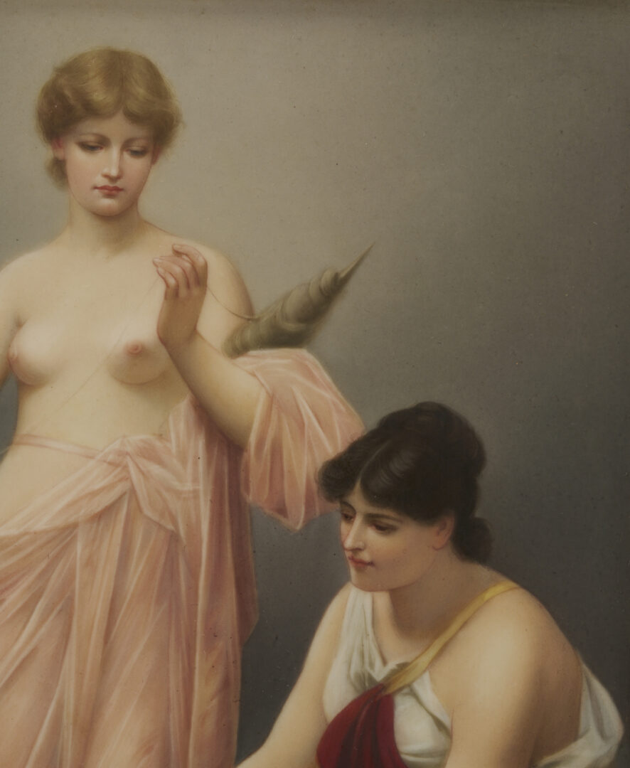 Lot 116: German KPM Porcelain Plaque, The Three Fates