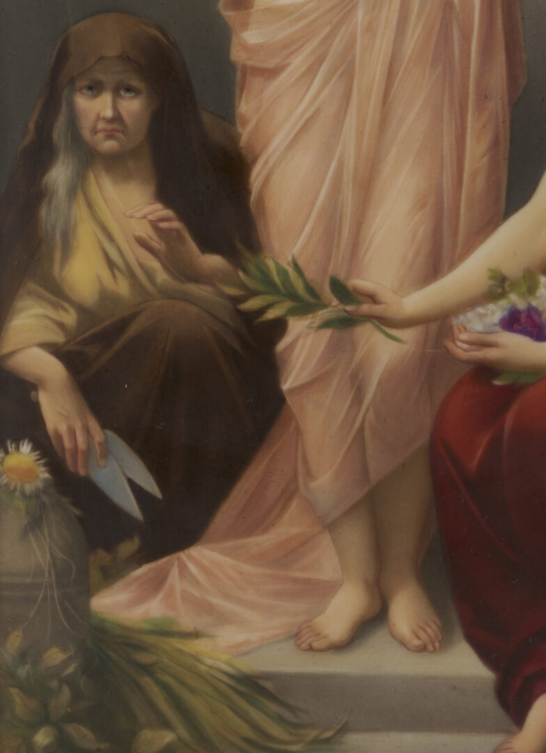 Lot 116: German KPM Porcelain Plaque, The Three Fates