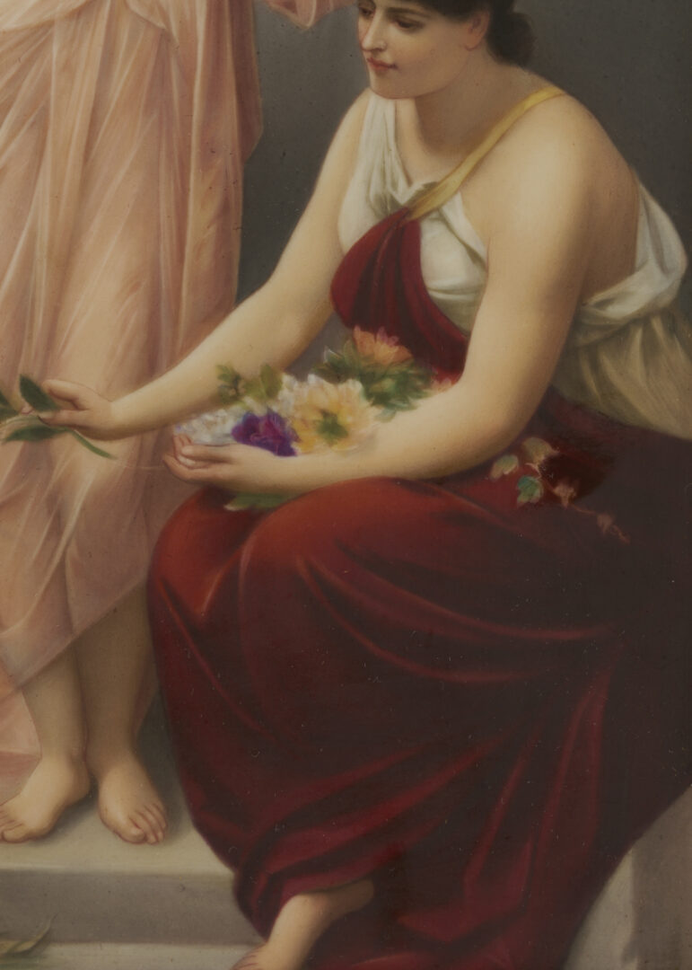 Lot 116: German KPM Porcelain Plaque, The Three Fates