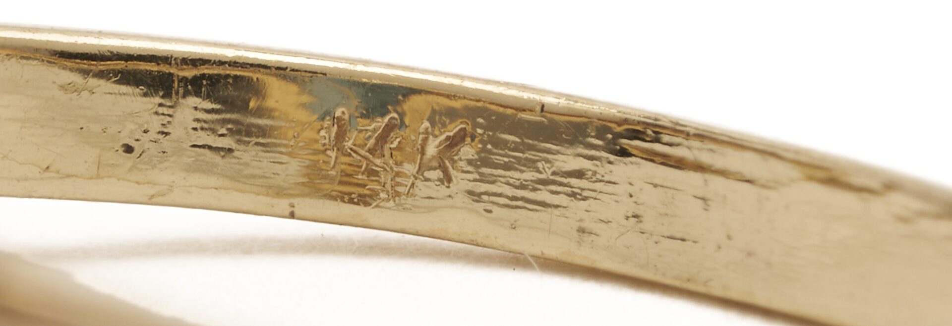 Lot 1171: 14K Yellow Gold Topaz & Diamond 3-Stone Ring